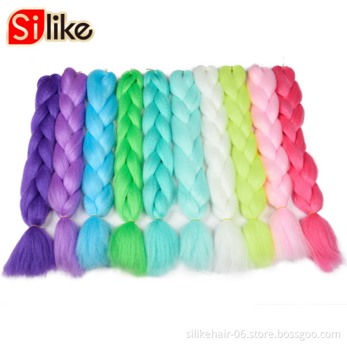 24inch 100g glowing synthetic jumbo braids shining hair in the darkness soft braiding hair extensions Ombre 24inches Crochet